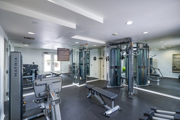 Modern fitness center with state-of-the-art equipment at Gema Apartments