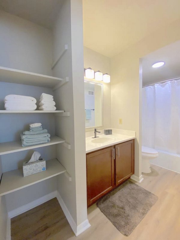 bathroom at Sycamore Woods Apartments