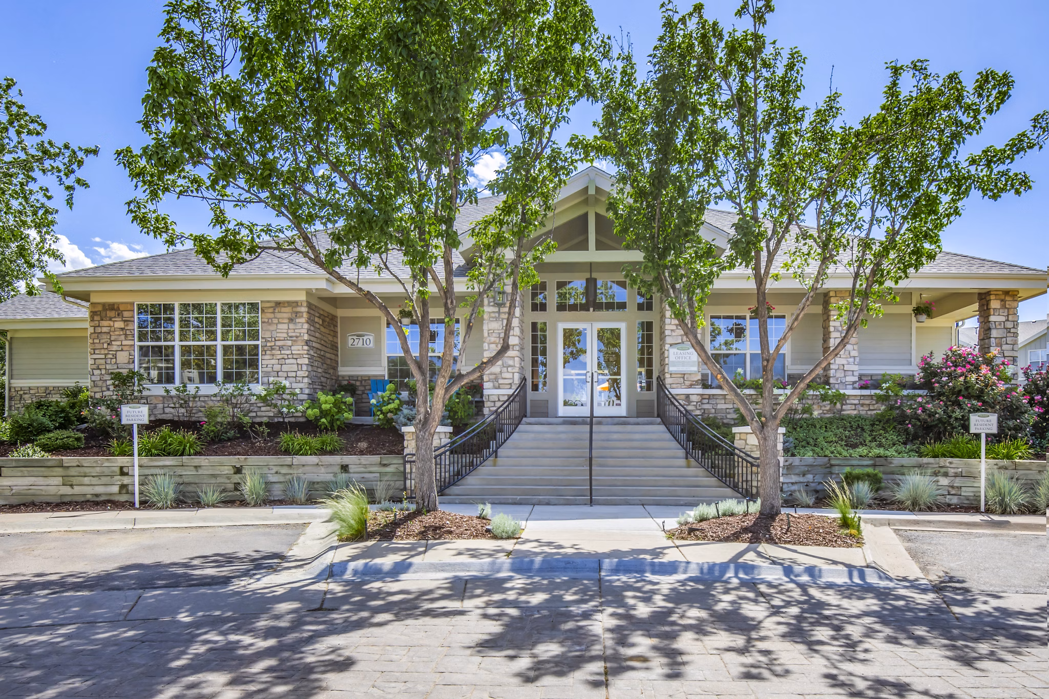 Clubhouse with modern design at Links at Legacy Ridge Apartments, highlighting luxury amenities and community spaces