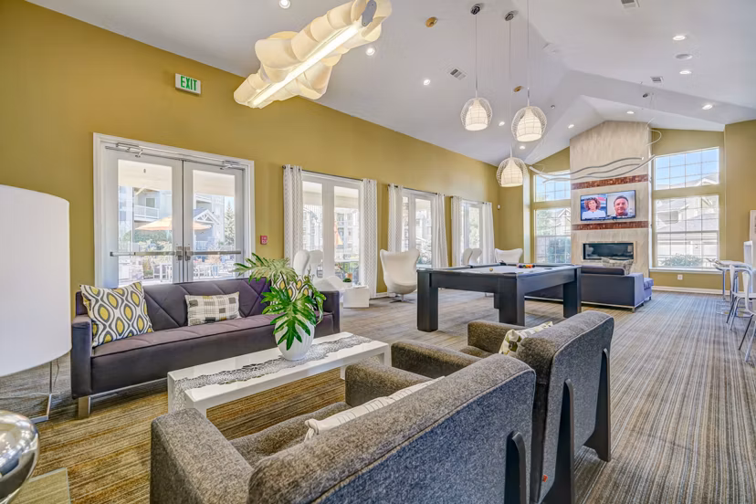 Leasing office with modern design at Links at Legacy Ridge Apartments
