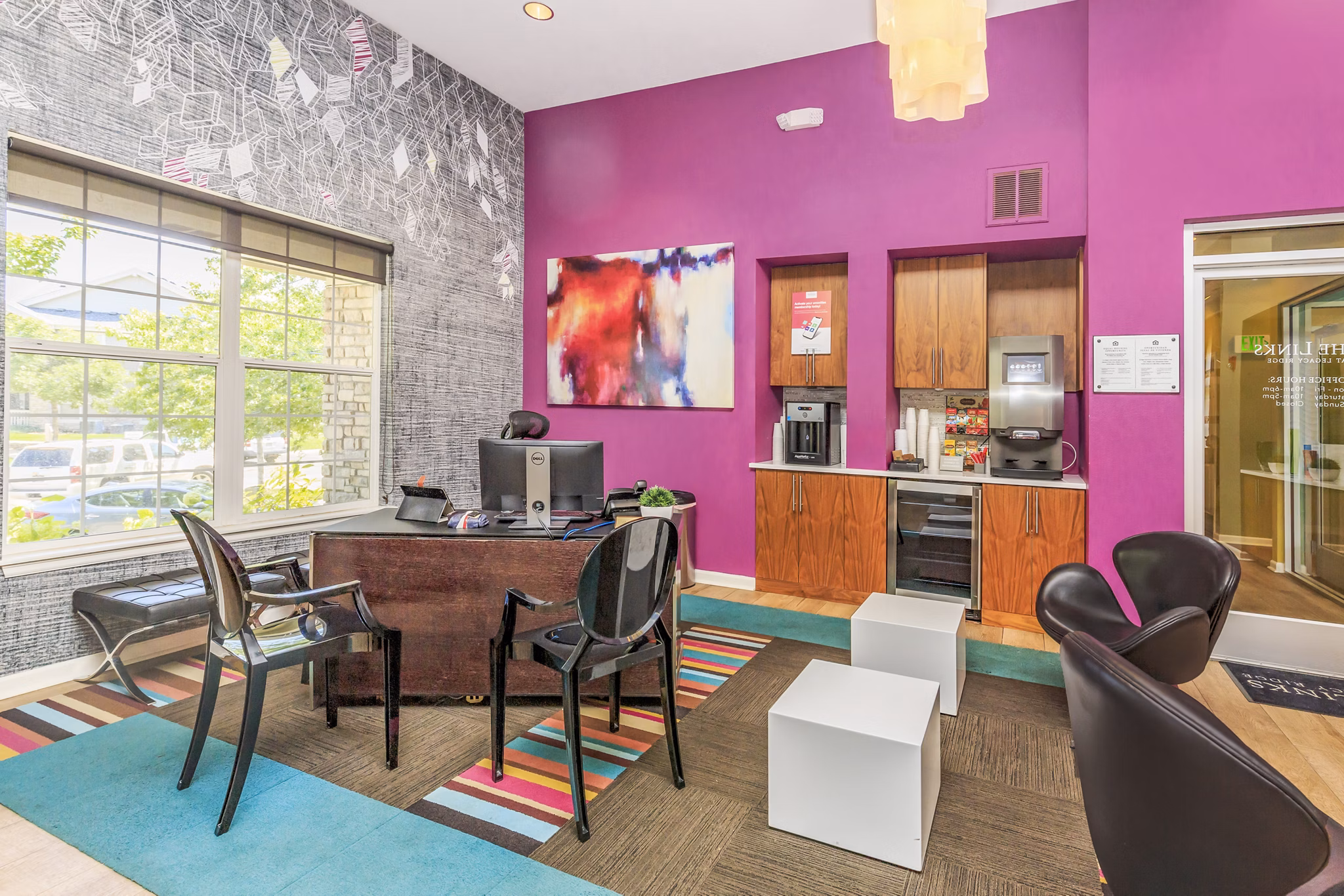 Leasing office with modern design at Links at Legacy Ridge Apartments