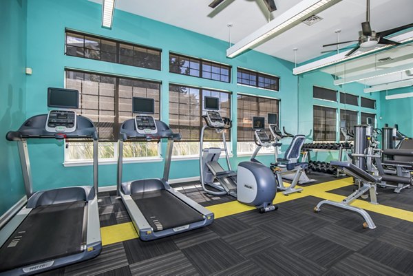 Modern fitness center with state-of-the-art equipment at Links at Legacy Ridge Apartments