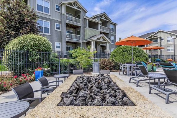 fire pit at Links at Legacy Ridge Apartments