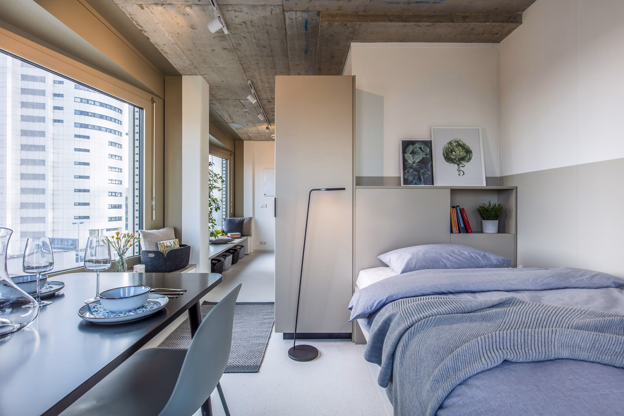 bedroom at District Living Apartments