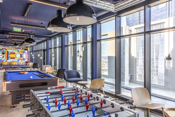 clubhouse game room at District Living Apartments