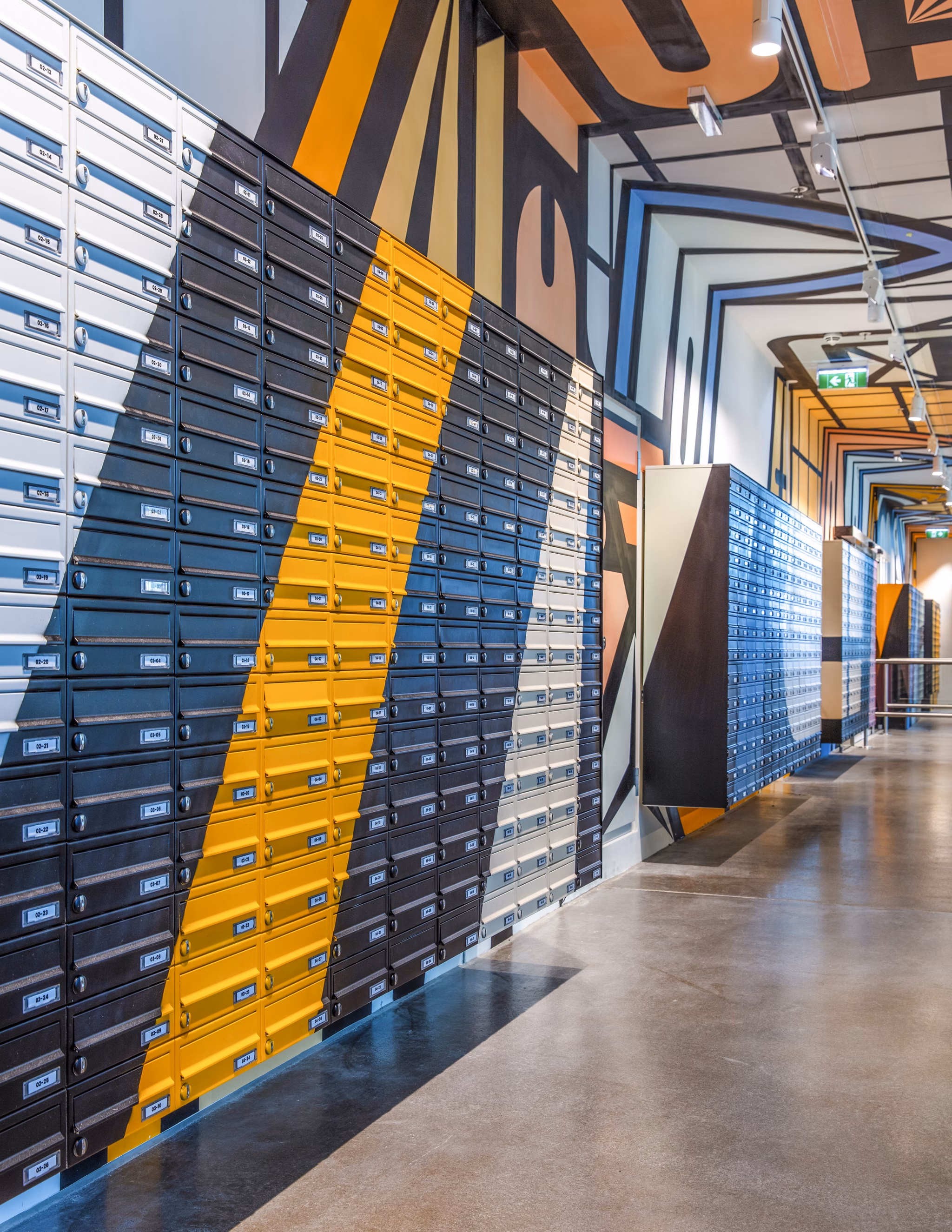mailroom at District Living Apartments