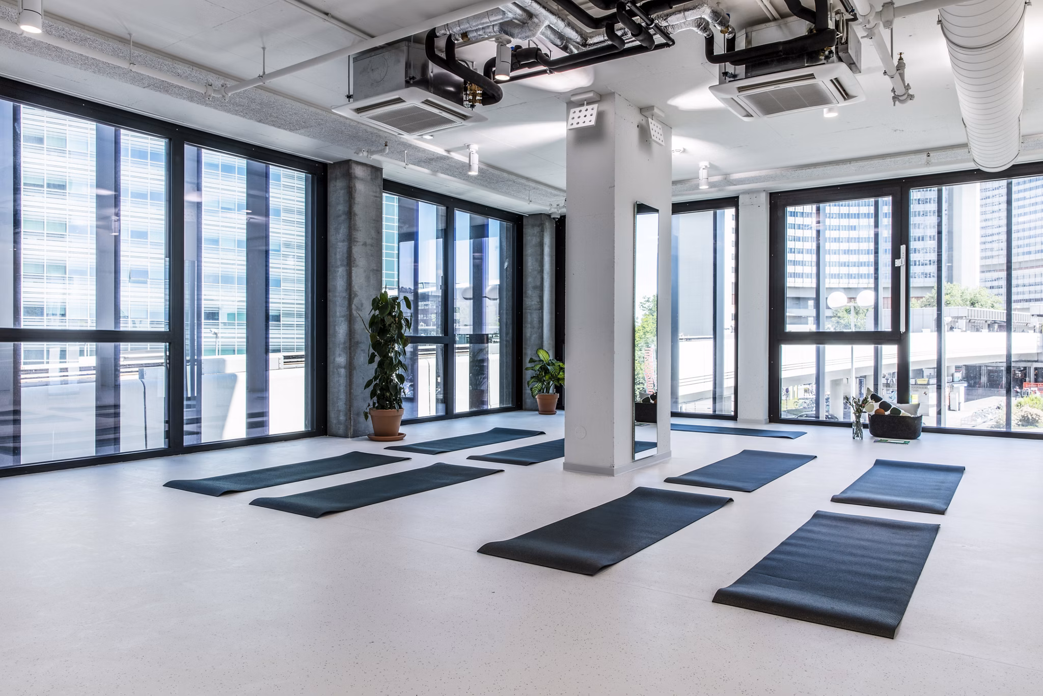 yoga studio at District Living Apartments