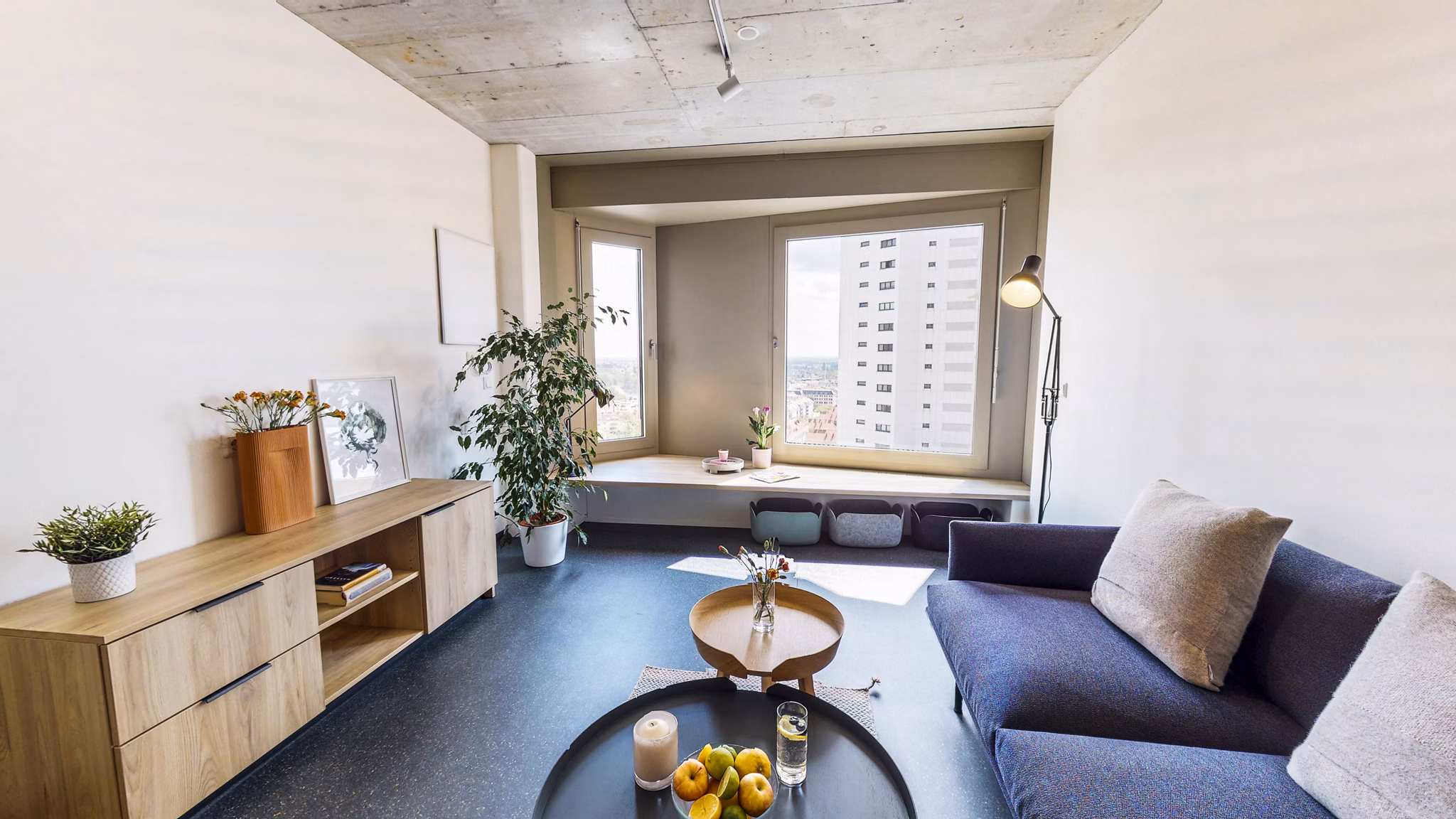 living room at District Living Apartments