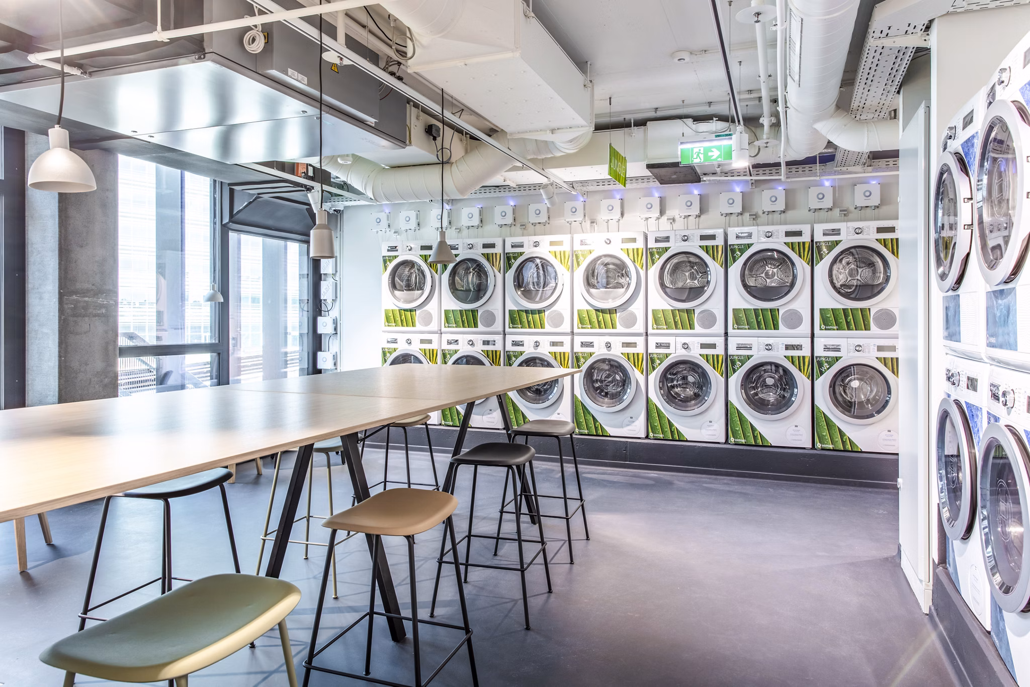 laundry facility at District Living Apartments