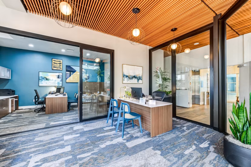 Mail room featuring secure parcel lockers at Vue Los Feliz Apartments