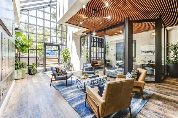 Elegant clubhouse featuring modern furnishing at Vue Los Feliz Apartments