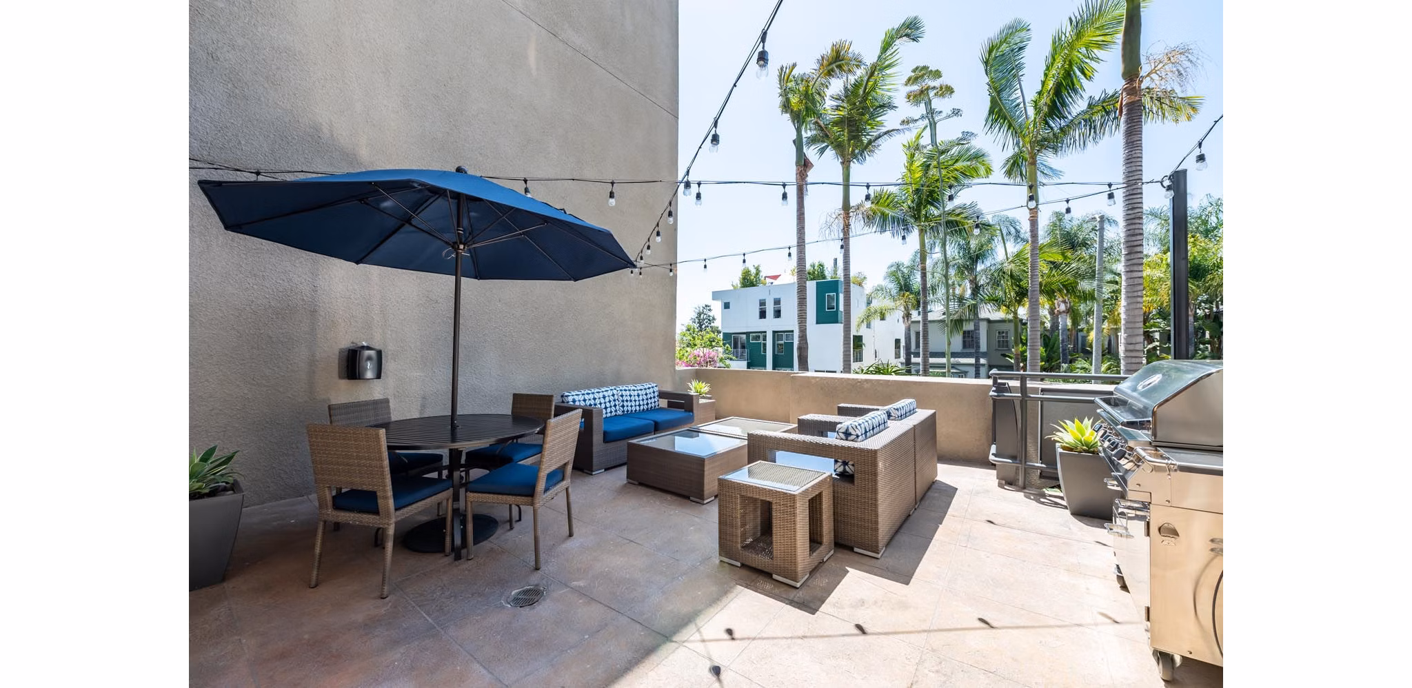 Patio at Broadstone Los Feliz Apartments