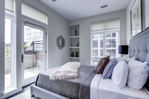 bedroom at Brookland Press Apartments