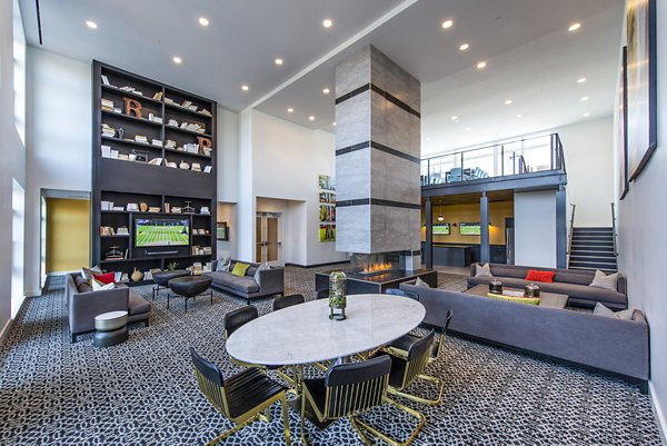 Clubhouse with modern design elements at Brookland Press Apartments' luxurious lobby in Washington, DC