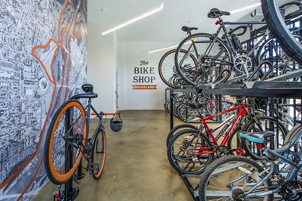 bike storage at Brookland Press Apartments