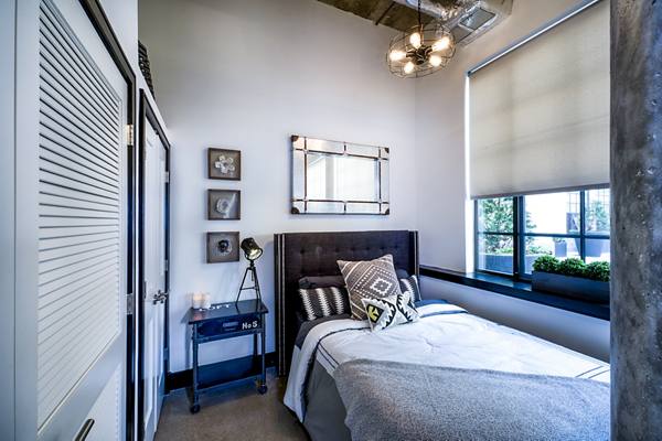 bedroom at Hecht Warehouse Apartments