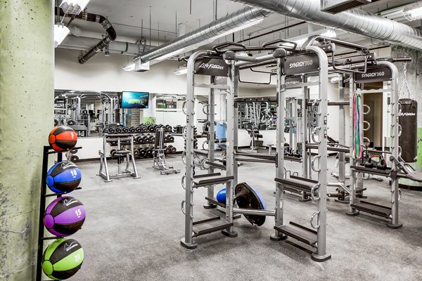 fitness center at Hecht Warehouse Apartments