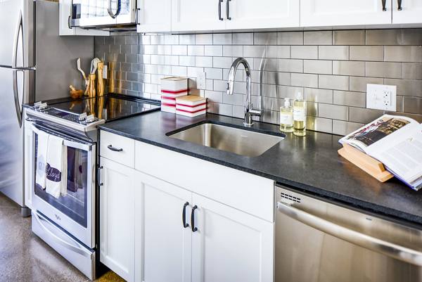 kitchen at Hecht Warehouse Apartments