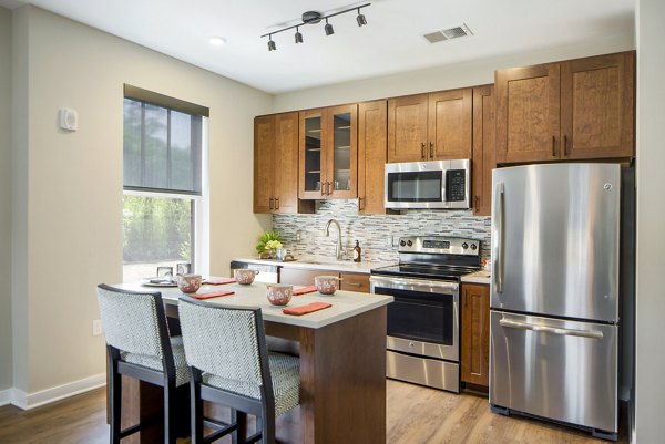 kitchen at Willow & Maple Apartments