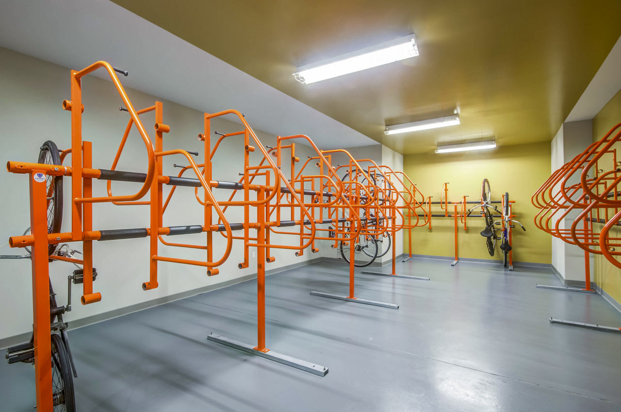 Bike room at Willow Maple