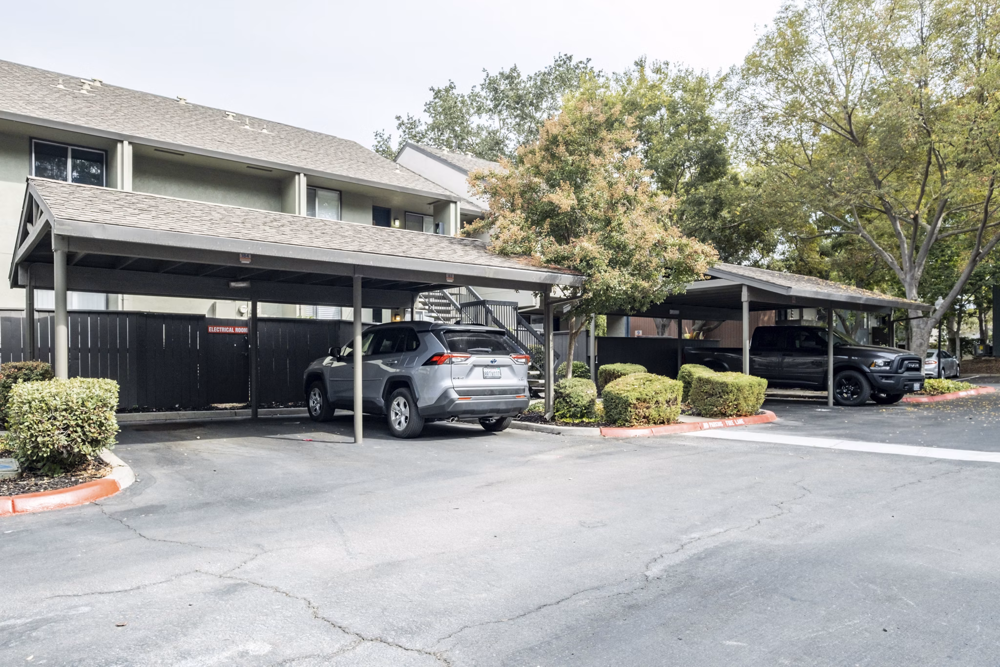Covered parking at Avana Vista Point Apartments offering secure vehicle storage solutions