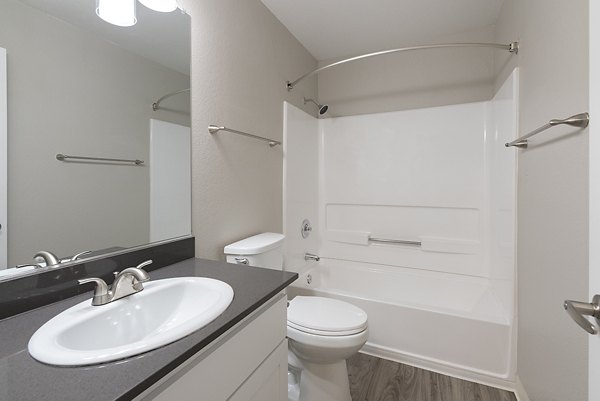 Bathroom with modern fixtures at Avana Vista Point Apartments