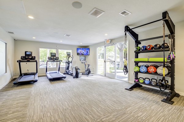 Modern fitness center with advanced equipment at Avana Vista Point Apartments, ideal for residents seeking an active lifestyle