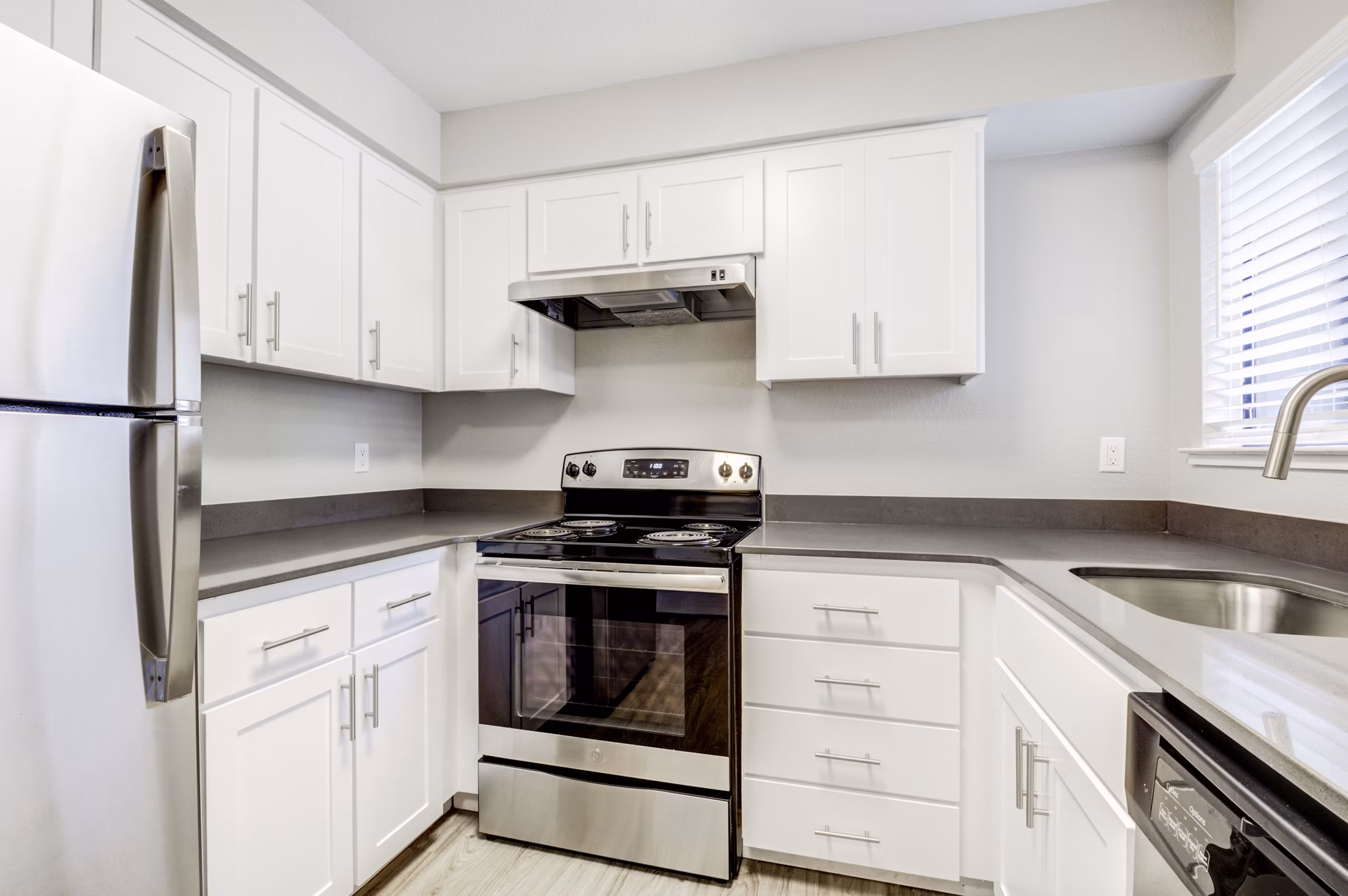 Spacious kitchen with modern appliances at Avana Vista Point luxury apartments