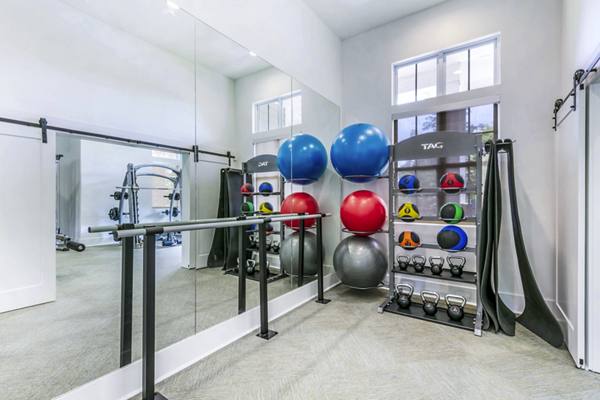 fitness center at The Outlook at Greystone Apartments