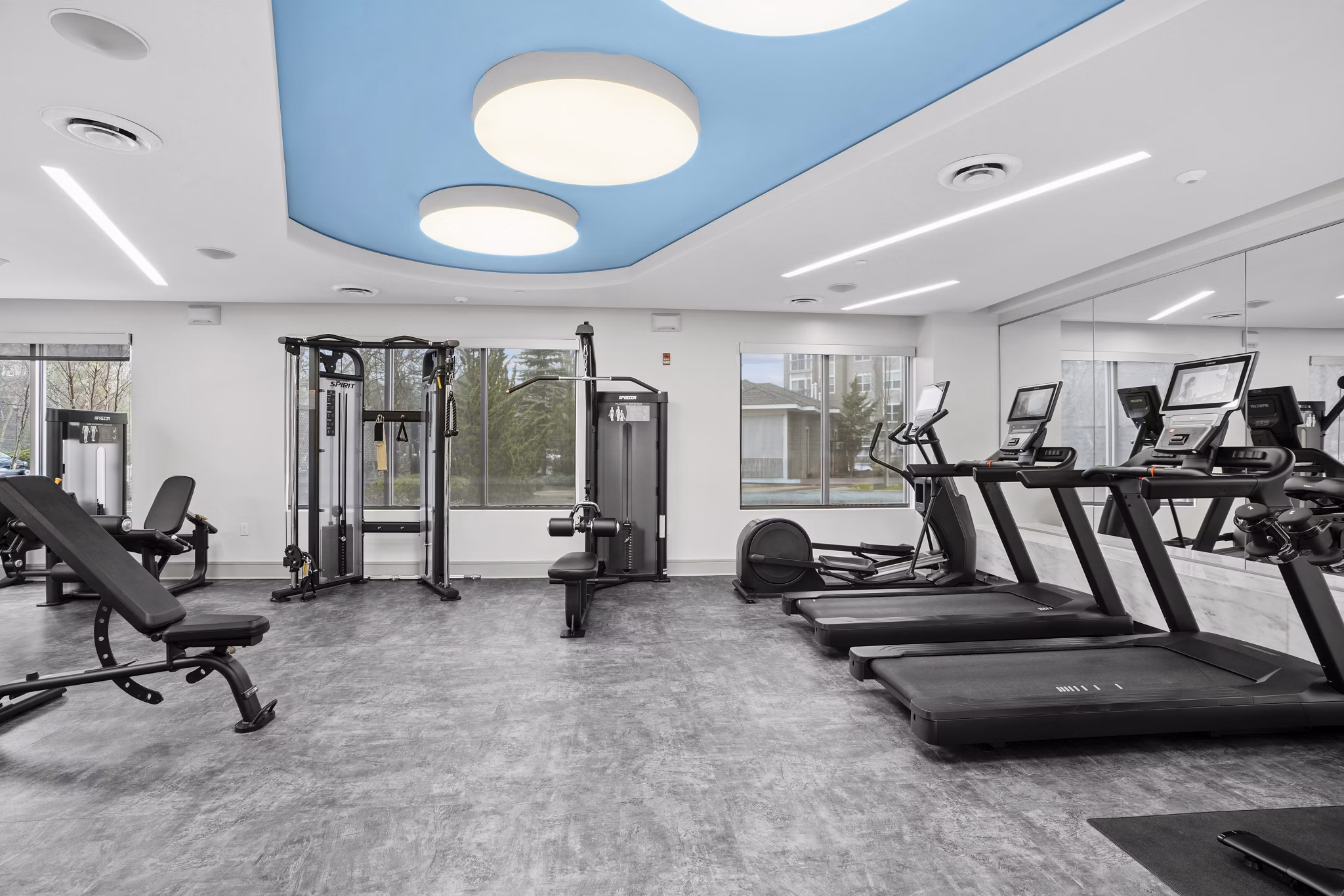fitness center at The Landing at Vinnin Square Apartments 