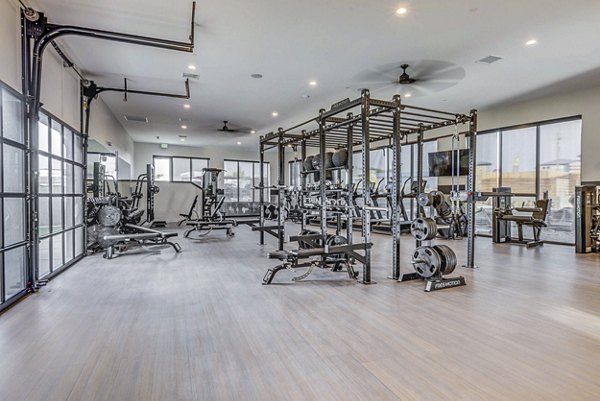 fitness center at Embold Apartments