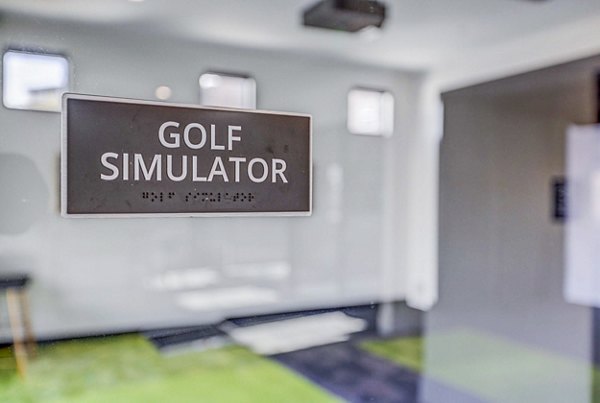 Virtual reality golf simulator at Embold Apartments