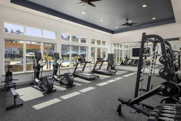 fitness center at Prose Fairview Apartments