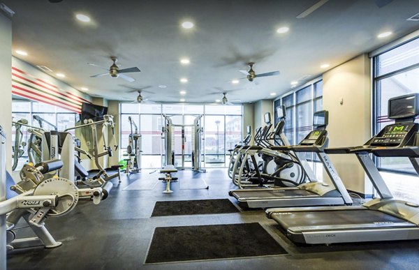 fitness center at The Langston Apartments