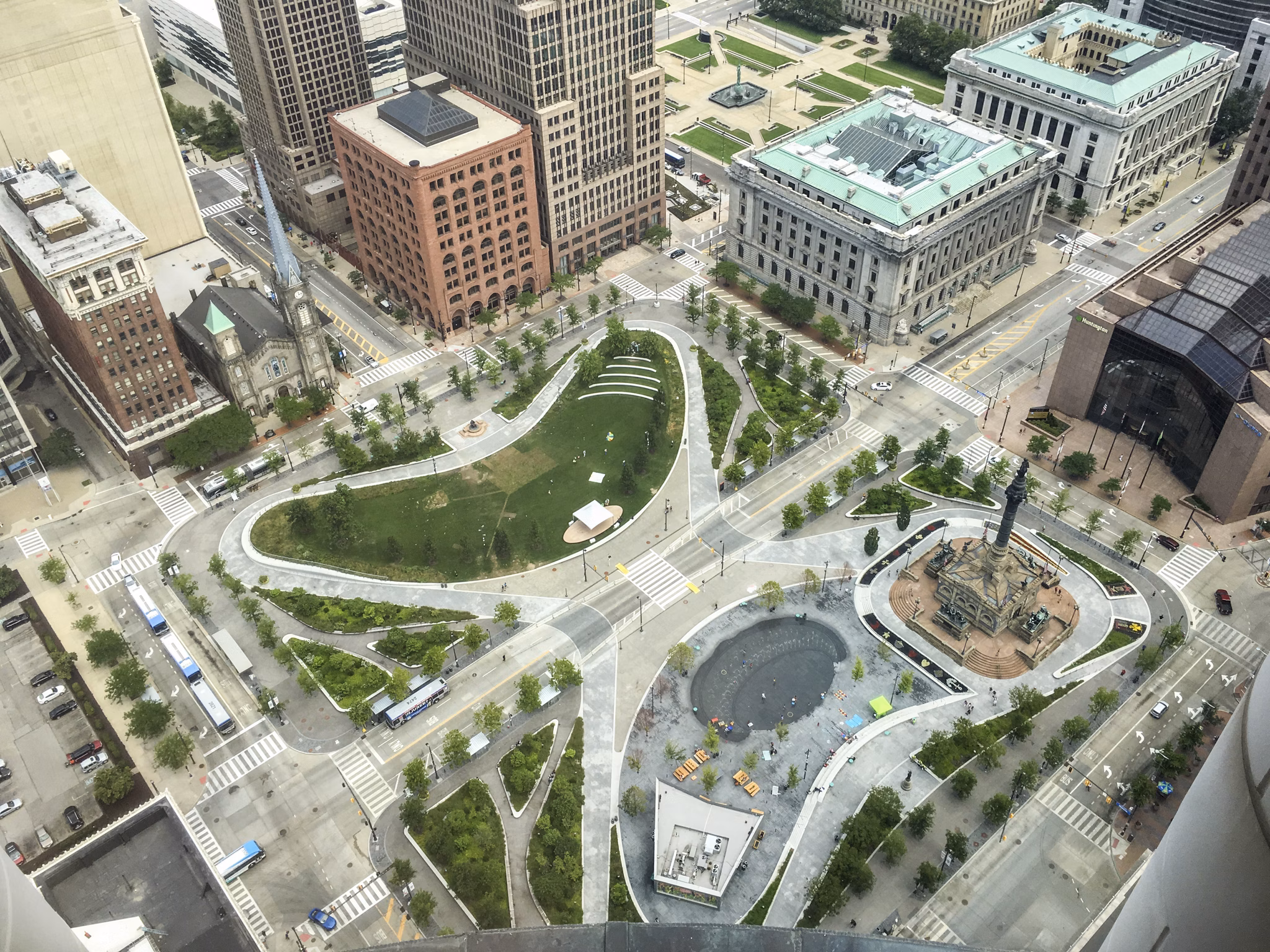 The Langston Apartments: Downtown park view from luxury apartment balcony