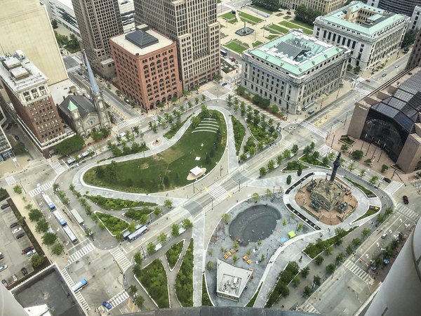 The Langston Apartments: Downtown park view from luxury apartment balcony
