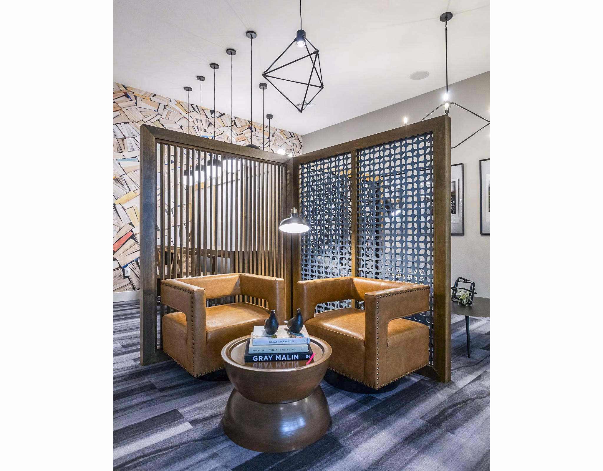 Clubhouse featuring modern seating and entertainment areas at Broadstone North Ridge Apartments