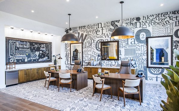 Clubhouse and modern leasing office at Broadstone North Ridge Apartments, offering luxurious community spaces in Raleigh