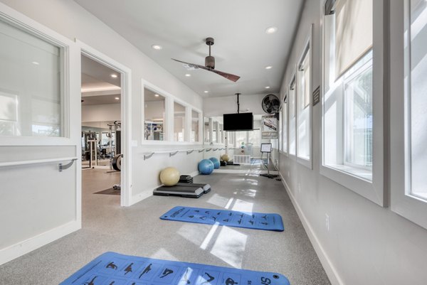 yoga/spin studio at Roots at O'Connor Apartments