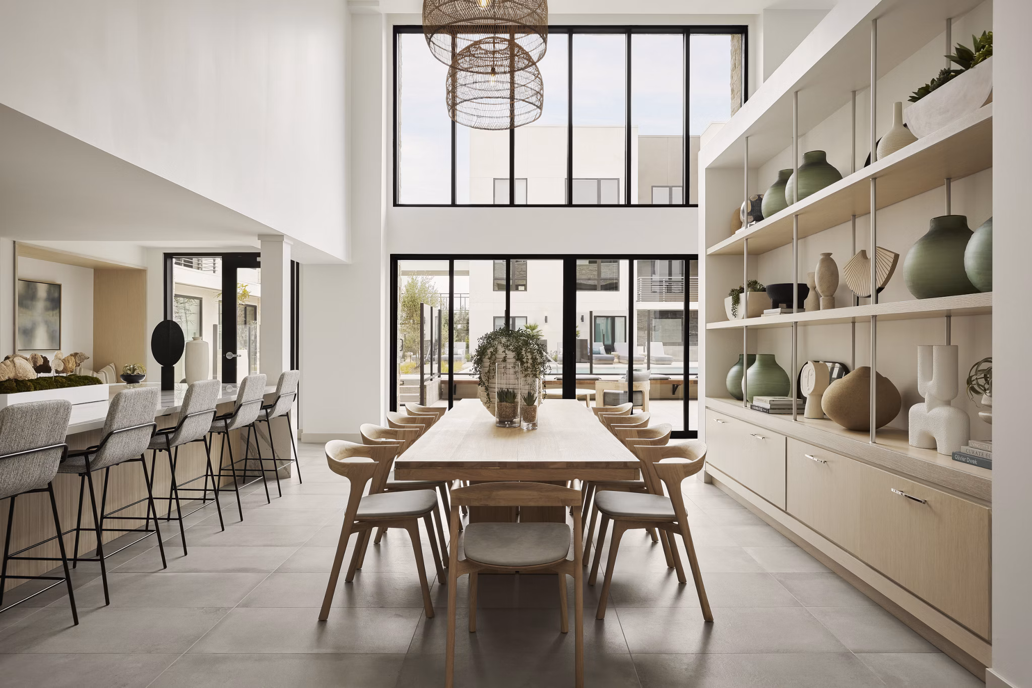 Modern clubhouse with stylish decor at Santal Thousand Oaks Apartments