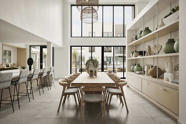 Modern clubhouse with stylish decor at Santal Thousand Oaks Apartments