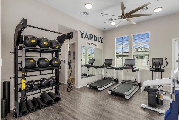 fitness center at Yardly McDowell Apartments