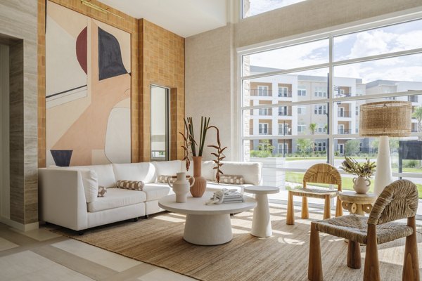 Lynwind Apartments: Elegant clubhouse featuring modern design and communal spaces
