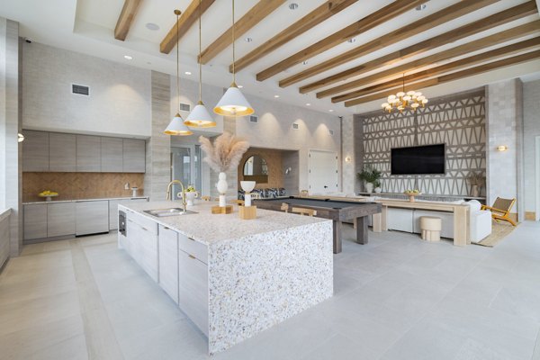 Clubhouse featuring stylish decor and community lounge at Lynwind Apartments