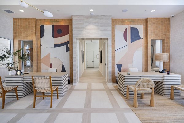 Lynwind Apartments: Elegant clubhouse with modern furnishings and communal spaces