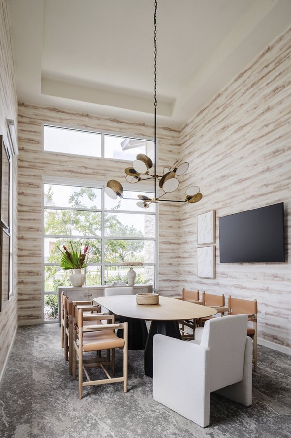 Elegant clubhouse with modern amenities at Lynwind Apartments, offering luxury living spaces for residents to enjoy and socialize