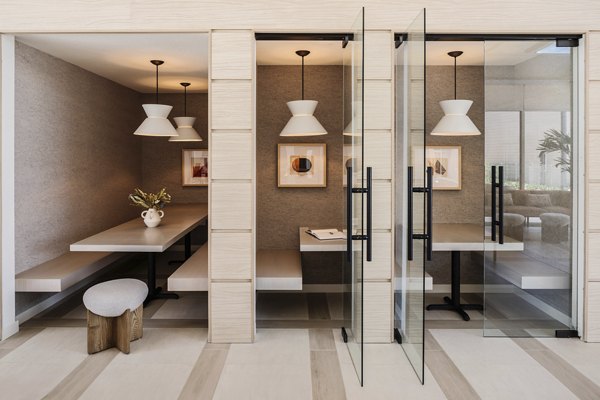 Clubhouse featuring cozy seating and modern decor at Lynwind Apartments in a Greystar luxury community