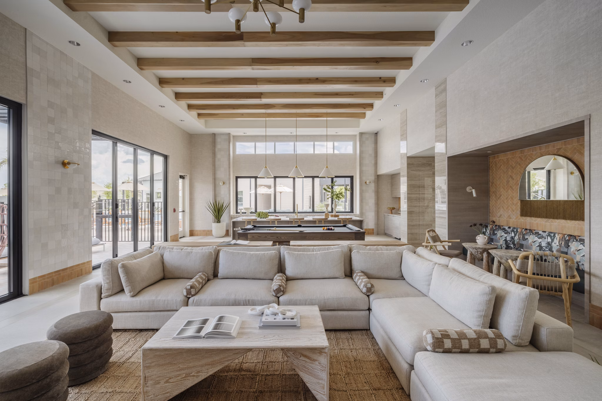 Chic clubhouse with stylish interior design at Lynwind Apartments