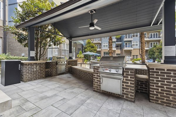 Pet-friendly dog wash station at Midtown 205 Apartments offering convenience for residents with furry friends