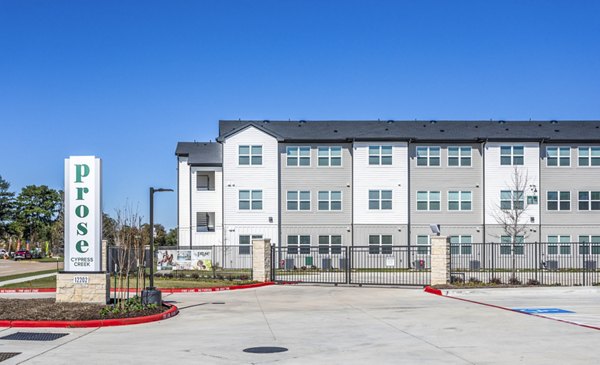 signage/building/exterior at Prose Cypress Creek Apartments